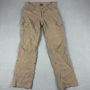 Kuhl Cargo Pants Womens 4 Regular Brown Hiking Outdoor Roll Up Legendary Pant